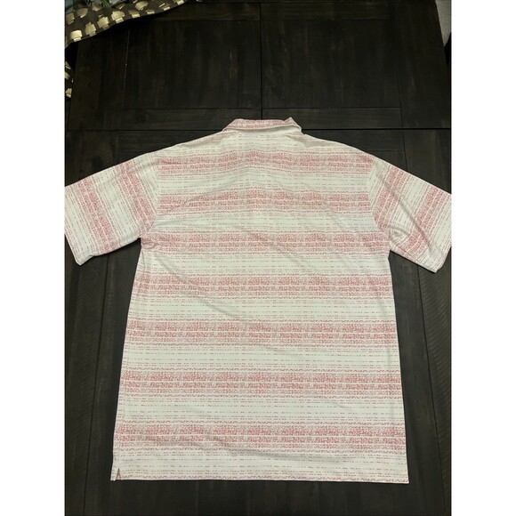 Nike Golf XL Polo Shirt Red and White, Print, DriFit Stretch TPC Canyons Logo - Picture 6 of 6